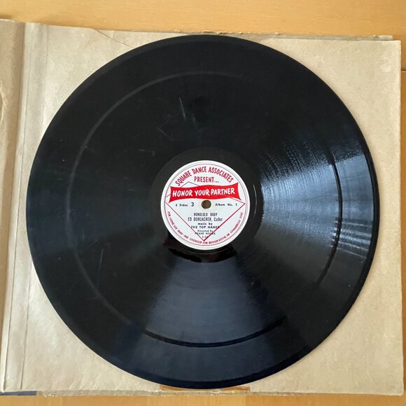 3 Records - Honor Your Partner Square Dances 78RPM 12” Ed Durlacher - Vintage - Picture 6 of 16